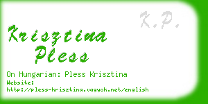 krisztina pless business card